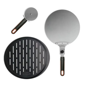 3-Piece Expert Grill Stainless Steel Barbeque Pizza Kit (Pizza Peel, Pan, Cutter) $10 + Free Shipping