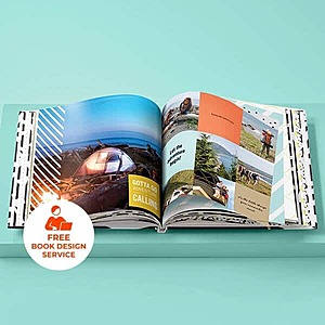 New Shutterfly Customers: 110-Page 8" x 8" Customized Hardcover Photo Book $9 
