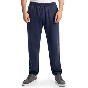 Fruit of the Loom Men's Eversoft Fleece Elastic Bottom Sweatpants w/ Pockets (Navy) .45