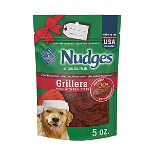 5-Oz Blue Buffalo Nudges Steak Grillers Dog Treats $2 w/ Subscribe & Save