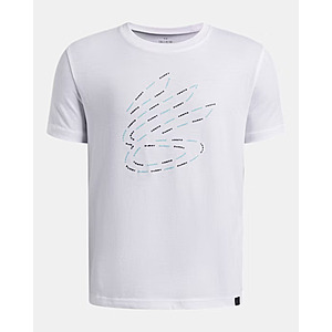 Boys' Under Armour Curry Logo T-Shirt (White) $4.50 + Free S&H