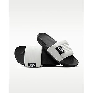 Nike Men's Offcourt Adjust Adjustable Top Slide Sandal (Black/White) $21 + Free S&H