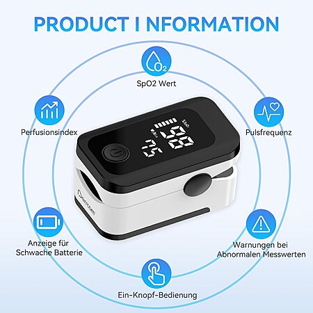 [Prime] Berrcom Fingertip Pulse Oximeter with LED Screen + 2 AAA Batteries $4.49 + Free Shipping w/ Prime or on $35+
