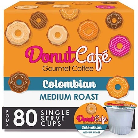 80-Count Donut Café Gourmet Coffee K-Cups for Keurig Brewers (columbian or classic) $21.99 + Free Shipping