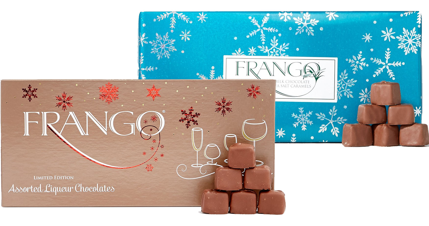 1 Lb Box Of Frango Chocolates 45 Piece Mint Caramel Dark