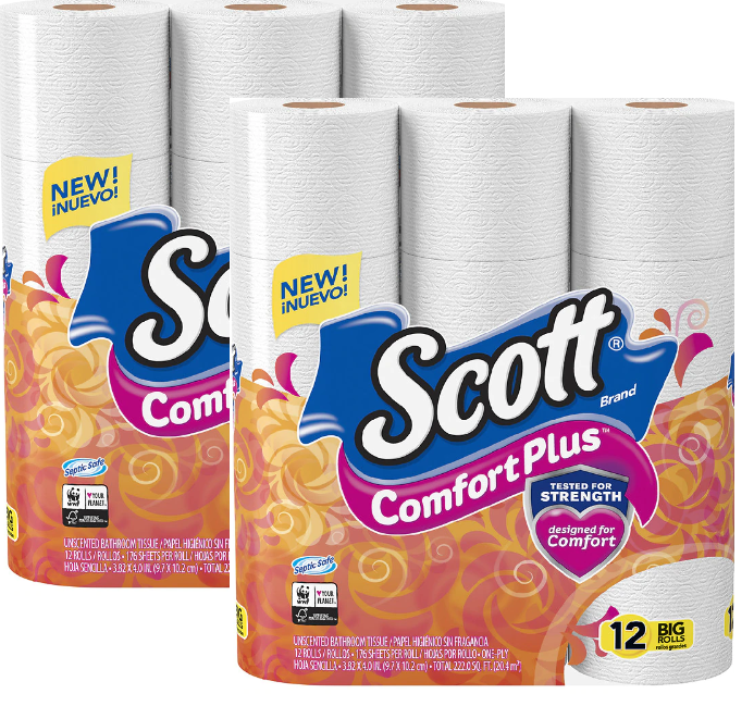 24 Count Scott Comfortplus Big Rolls Toilet Paper