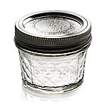 Ball Jar Crystal Jelly Jars with Lids and Bands, Quilted, 4-Ounce, Set of 12 $8.47 &amp; FREE Shipping