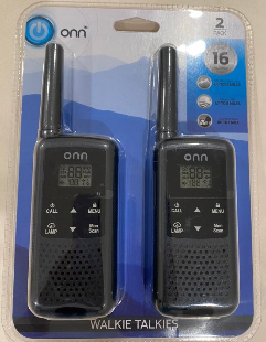 onn.  22 Channel Walkie Talkie, 2 Pack $3 YMMV B&M
