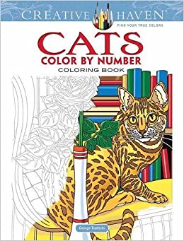 Amazon Walmart Creative Haven Cats Color By Number Coloring Book Creative Haven Coloring Books 4 19