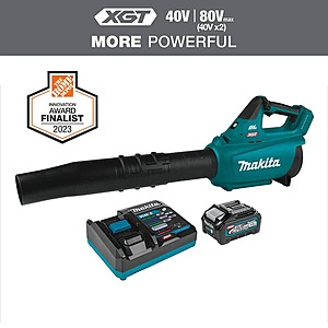 YMMV - Makita XGT 40V Brushless Blower Kit (4.0ah + charger) + Makita Rebate for 16 in. chainsaw* $220
