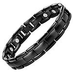 Willis Judd Mens Titanium Magnetic Therapy Bracelet Black Adjustable For Pain Relief Arthritis and Carpal Tunnel $20