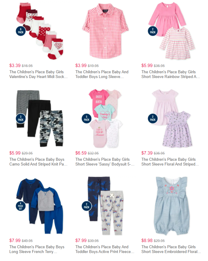 Children's Place Baby Clothing Clearance Up to 80% OFF