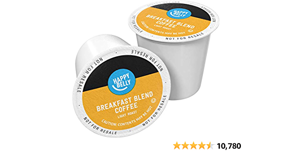 YMMV: Amazon Brand - 100 Ct. Happy Belly Light Roast Coffee Pods, Breakfast Blend, Compatible with Keurig 2.0 K-Cup Brewers - $17.84