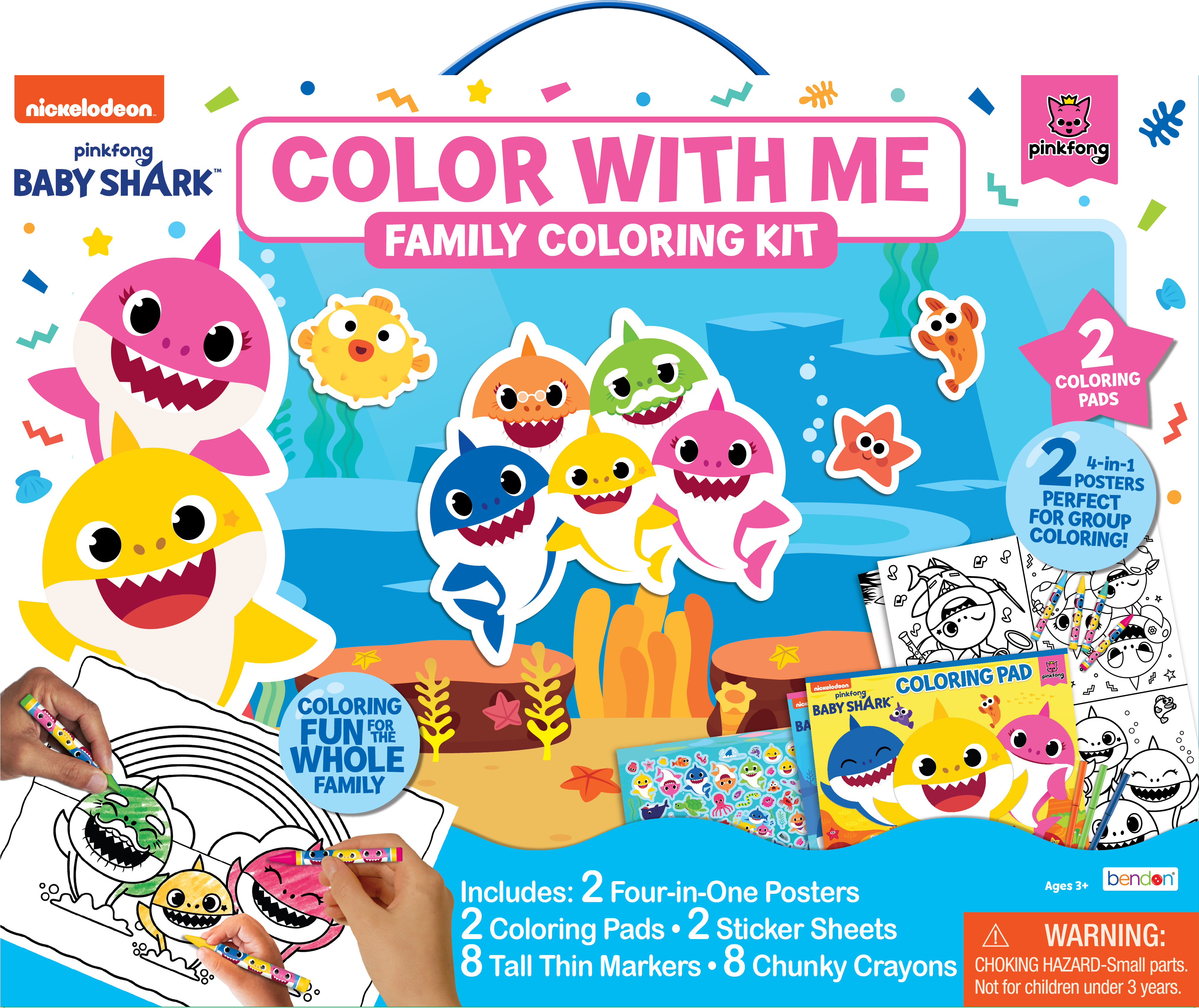 Baby Shark Color With Me Family Coloring Kit with Coloring Books and Supplies - Walmart.com $4.50