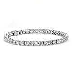 Olivia 18k White Gold Plated Tennis Bracelet with Simulated Cubic Zirconia Crystals $19.99 at Cate &amp; Chloe