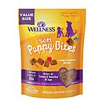 Wellness Soft Puppy Bites Natural Grain-Free Treats for Training, Dog Treats with Real Meat and DHA, No Artificial Flavors (Lamb &amp; Salmon, 8-Ounce Bag) [Subscribe &amp; Save] $4.76