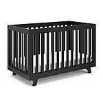 Storkcraft Beckett Convertible Crib (Black) – Converts from Baby Crib to Toddler Bed and Daybed, Fits Standard Full-Size Crib Mattress, Adjustable Mattress Support Base $189