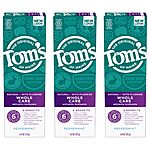 Tom's of Maine Whole Care Natural Toothpaste with Fluoride, Peppermint, 4 oz. 3-Pack [Subscribe &amp; Save] $11.58