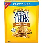 Wheat Thins Original Whole Grain Wheat Crackers, Party Size, 20 oz Box [Subscribe &amp; Save] $2.46