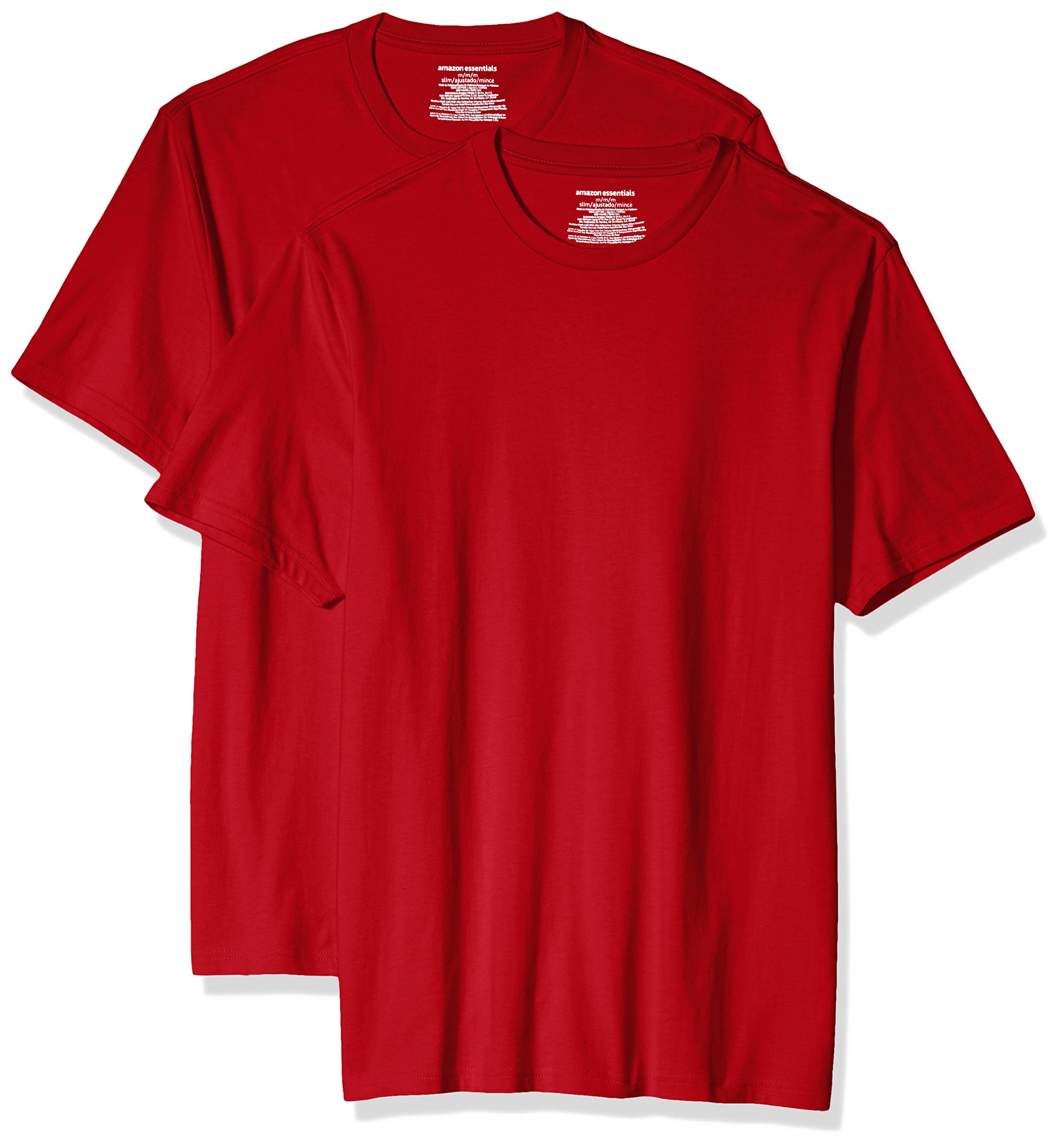 Amazon Essentials Men's Slim-Fit Short-Sleeve Crewneck T-Shirt, Pack of 2 [Prime Exclusive Deal] $5.9