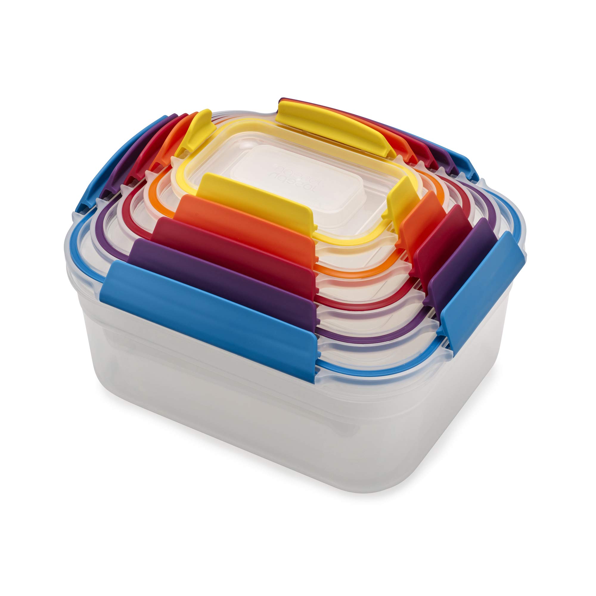 Joseph Joseph Nest Lock Plastic BPA Free Food Storage Container Set with Lockable Airtight Leakproof Lids, 10-Piece, Multi-Color $20.98