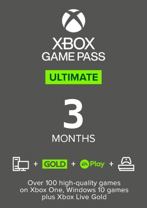 3 Month Xbox Game Pass Ultimate Xbox One / PC $30.69
