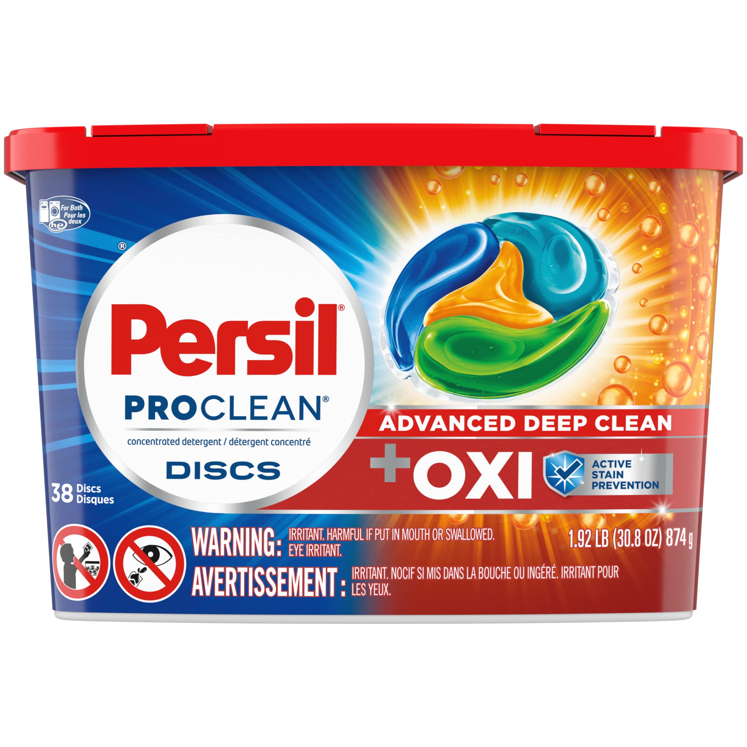 Persil Discs Laundry Detergent Pacs, Oxi, 38 Count [Subscribe & Save] $12.32