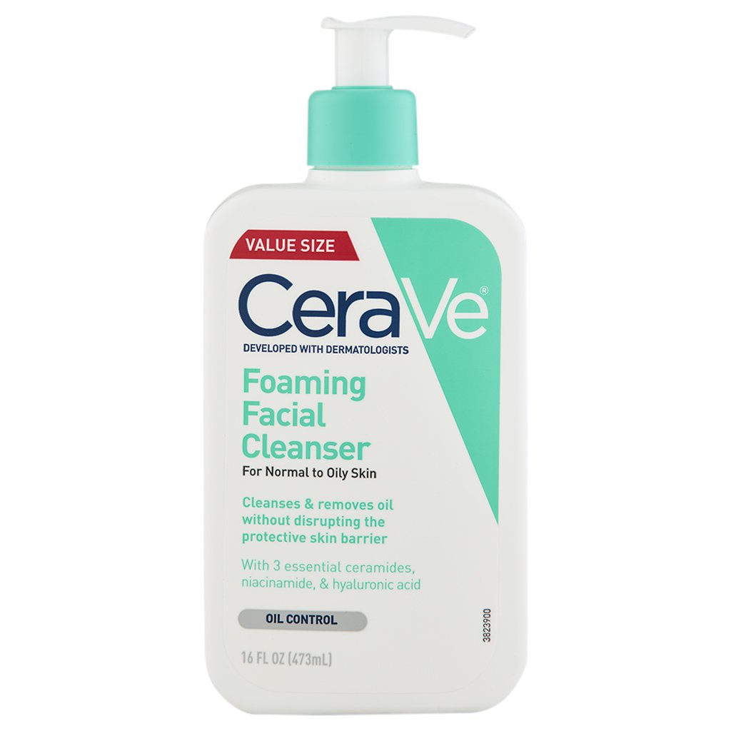CeraVe Foaming Facial Cleanser, Oil Control Face & Body Wash for Normal to Oily Skin, 16 fl oz. $13.66