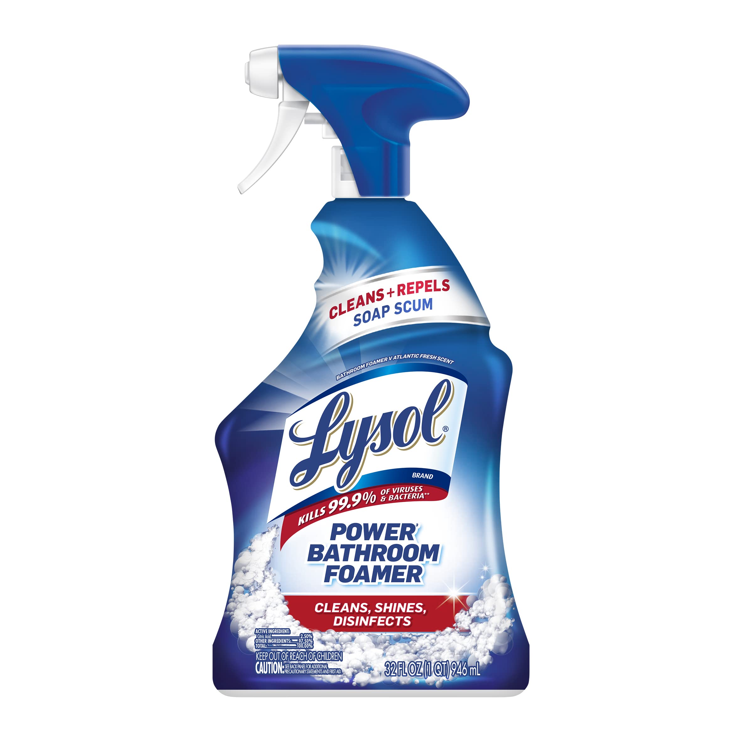 Lysol Power Foaming Cleaning Spray for Bathrooms, Foam Cleaner for Bathrooms, Showers, Tubs, 32oz [Subscribe & Save] $3.78