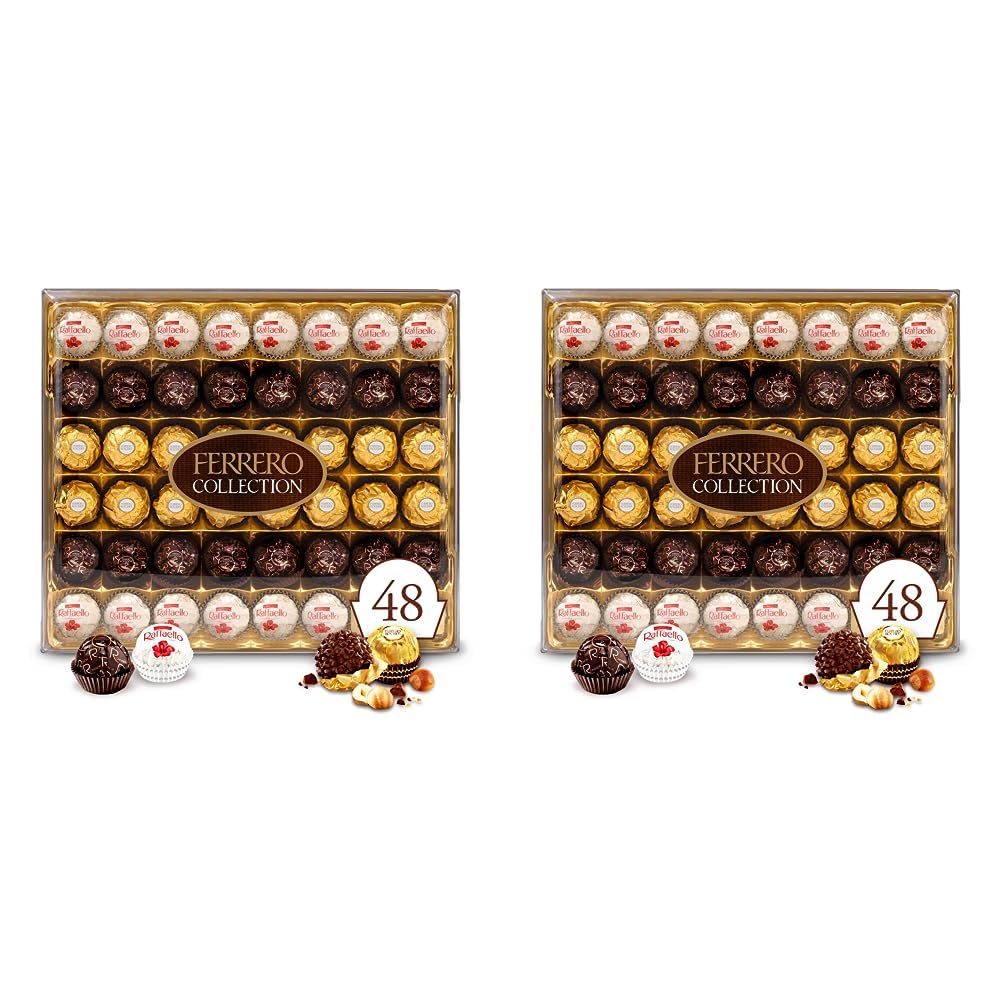 Ferrero Collection Premium Gourmet Assorted Hazelnut Milk Chocolate, Dark Chocolate and Coconut, 48 Count (Pack of 2) $36.58