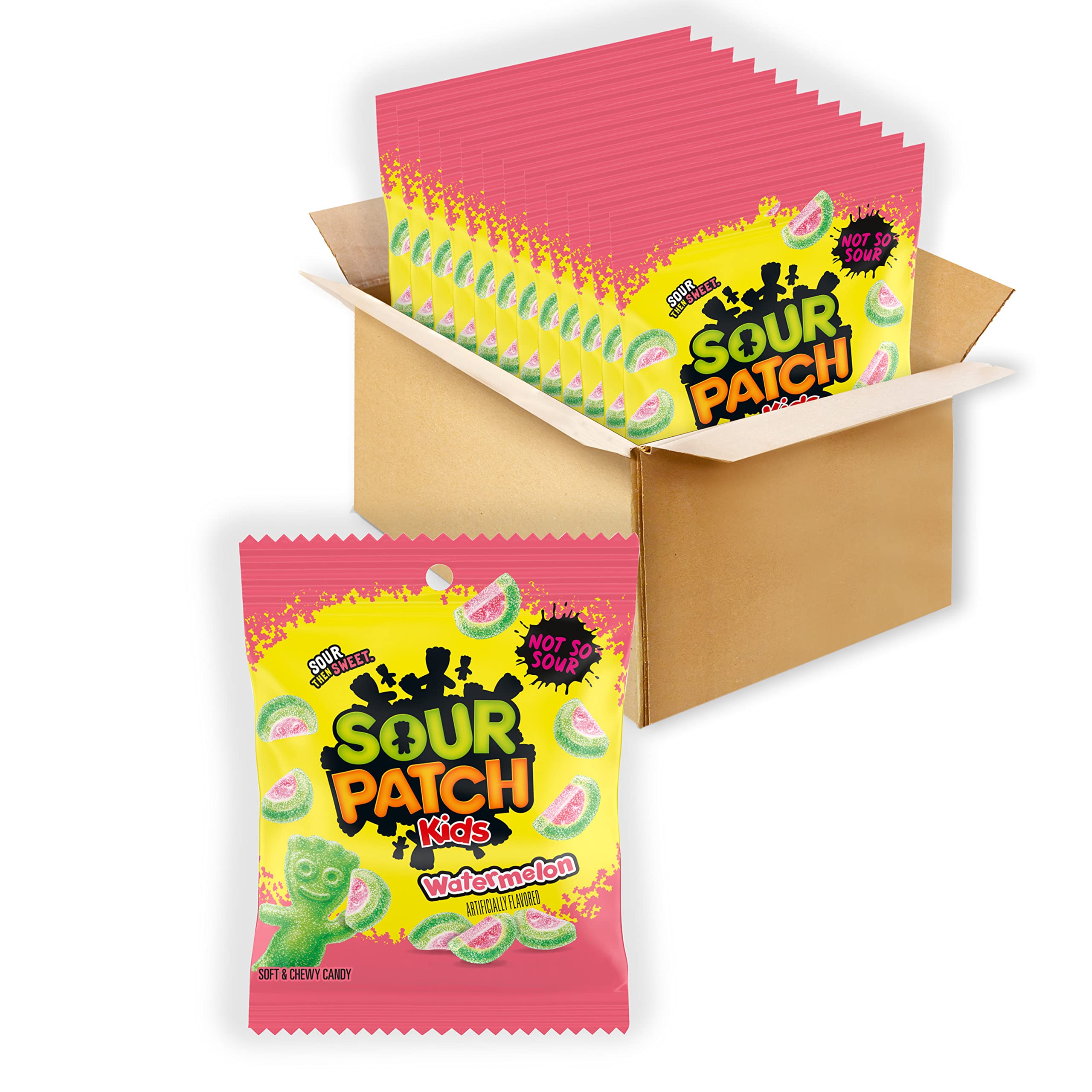 Sour Patch Kids Watermelon Soft & Chewy Candy, 12-3.6 Oz Bags [Subscribe & Save] $9.69