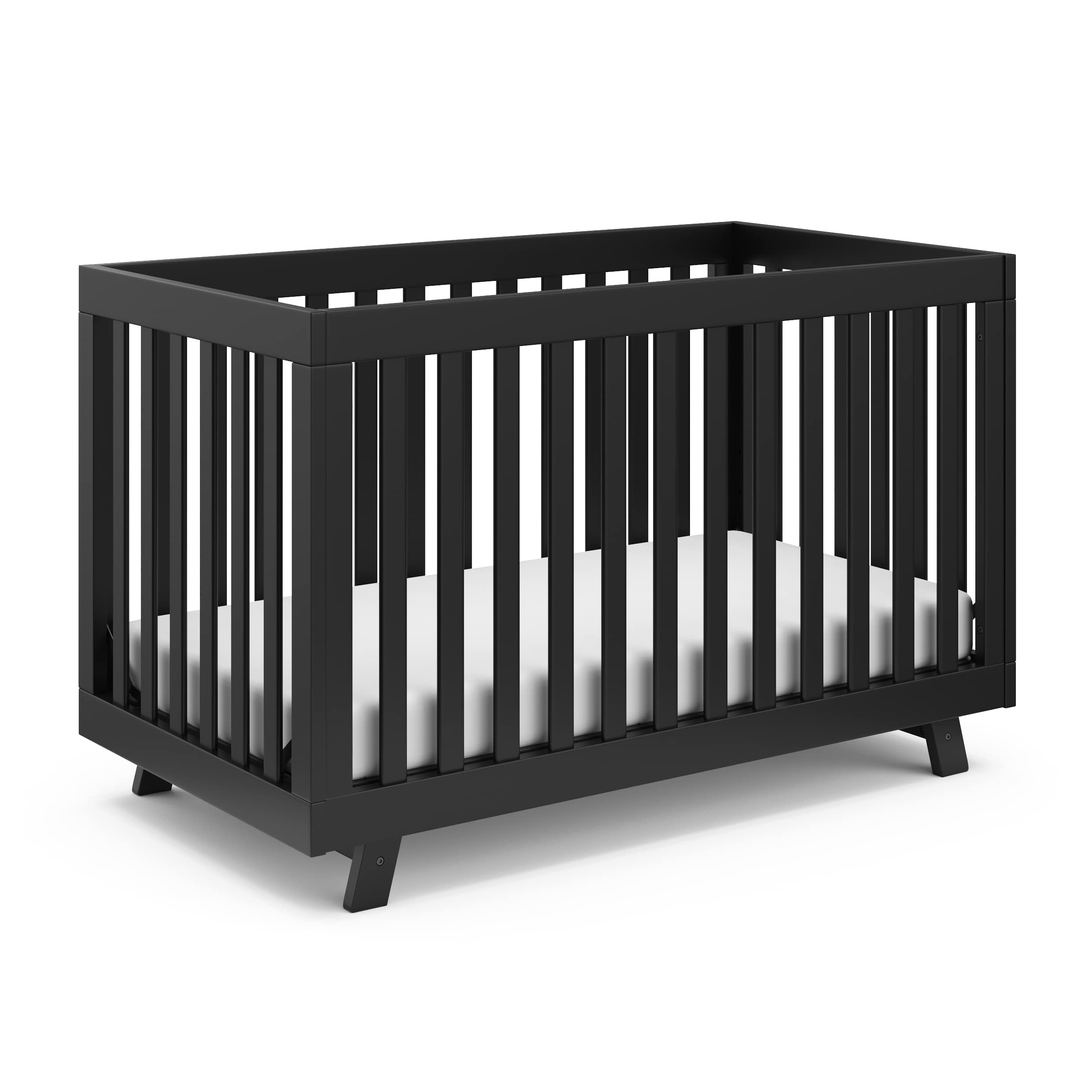 Storkcraft Beckett Convertible Crib (Black) Converts from Baby Crib