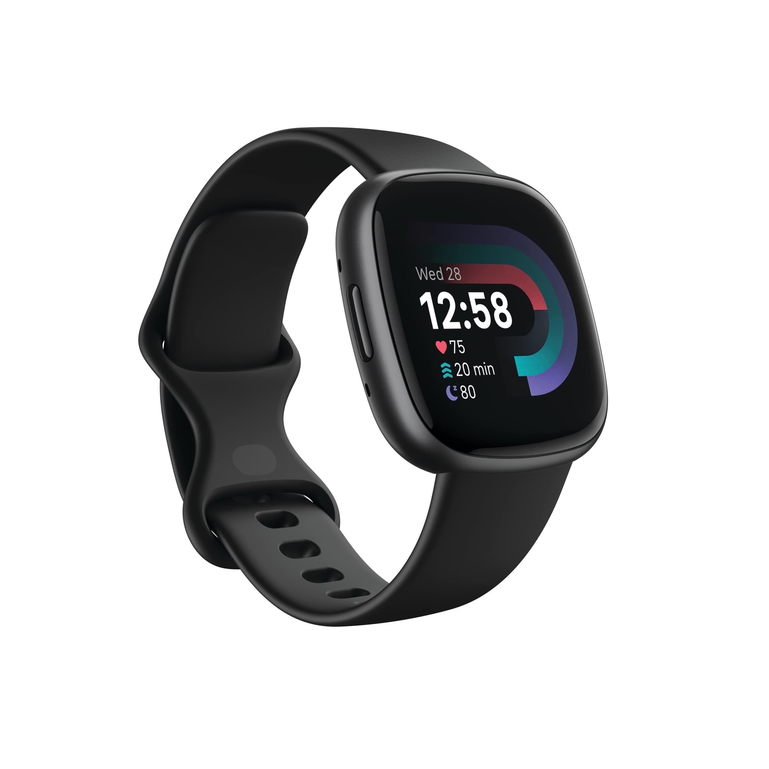 Fitbit Versa 4 Fitness Smartwatch with Daily Readiness, GPS, 24/7 Heart Rate, 40+ Exercise Modes, Sleep Tracking and more, Black/Graphite, One Size (S & L Bands Included) $122.36