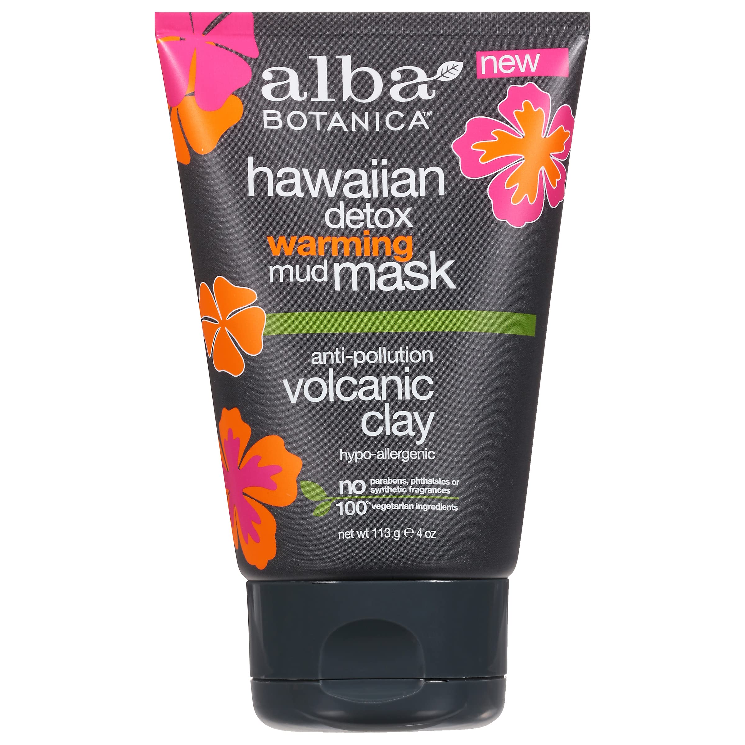 Alba Botanica Hawaiian Detox Warming Mud Mask, Anti-Pollution Volcanic Clay, 4 Oz [Subscribe & Save] $5.69