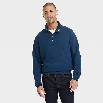 Goodfellow & Co Men's Quilted Snap Pullover Sweatshirt $8.99