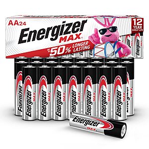 Energizer AA Batteries Double A Max Alkaline Battery, 24 Count [Subscribe & Save] $  13.26