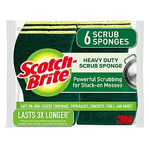 Scotch-Brite Heavy Duty Scrub Sponges, Sponges for Cleaning Kitchen and Household, Heavy Duty Sponges Safe for Non-Coated Cookware, 36 Scrubbing Sponges $  15.88