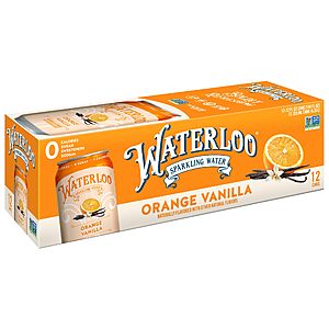 Waterloo Sparkling Water, Orange Vanilla Naturally Flavored, 12 Fl Oz Cans (Pack of 12) [Subscribe & Save] $4.74