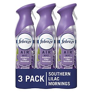 Febreze Lilac Scent Air Freshener Spray, Odor Fighting Air Effects, 8.8 Oz (3 Pack) [Subscribe & Save] $  7.81