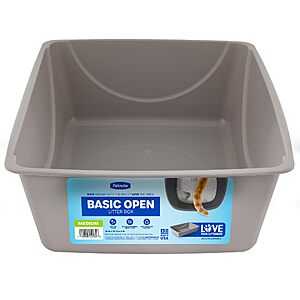 Petmate Open Cat Litter Box, Medium Size, Blue Mesa/Mouse Gray Color $  3.99