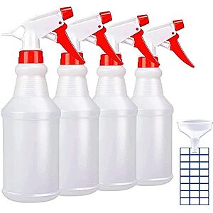 JohnBee 16 Oz Spray Bottles (4 Pack), Adjustable, Leak Proof, and Clog Resistant for Cleaning $  11.63