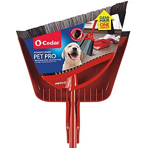 O Cedar Pet Pro Broom & Step On Dustpan PowerCorner, Red $  12.6