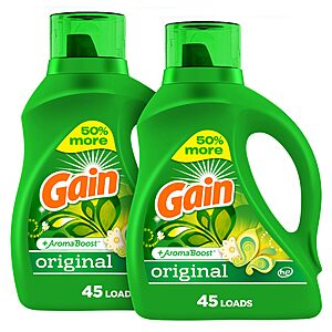 Gain Laundry Detergent Liquid Soap + Aroma Boost, HE Compatible, 65 Fl Oz (Pack of 2), Available in Moonlight Breeze or Original Scent [Subscribe & Save] $  13.95