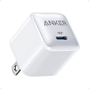 Anker USB C Charger Block, 20W Fast Charging [Arctic White or Black] $9.99