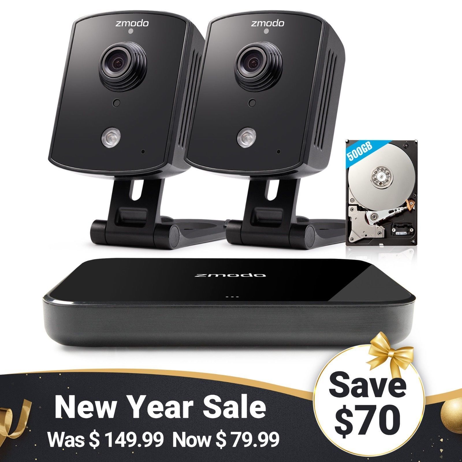 Zmodo 4-Channel Security Camera System $79.99