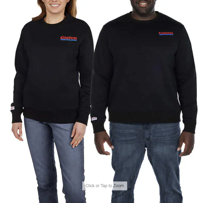 Costco Wholesale Unisex Logo Fleece Crewneck Sweatshirt