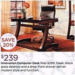 Raymour &amp; Flanigan Black Friday: Innovation Computer Desk for $239.00