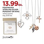 JCPenney Black Friday: Footnotes Sterling Silver Pendant or Ring for $13.99