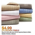 Macy's Black Friday: Select Cotton Bath Towels from Sunham Supreme Select or Baltic Linens for $4.99