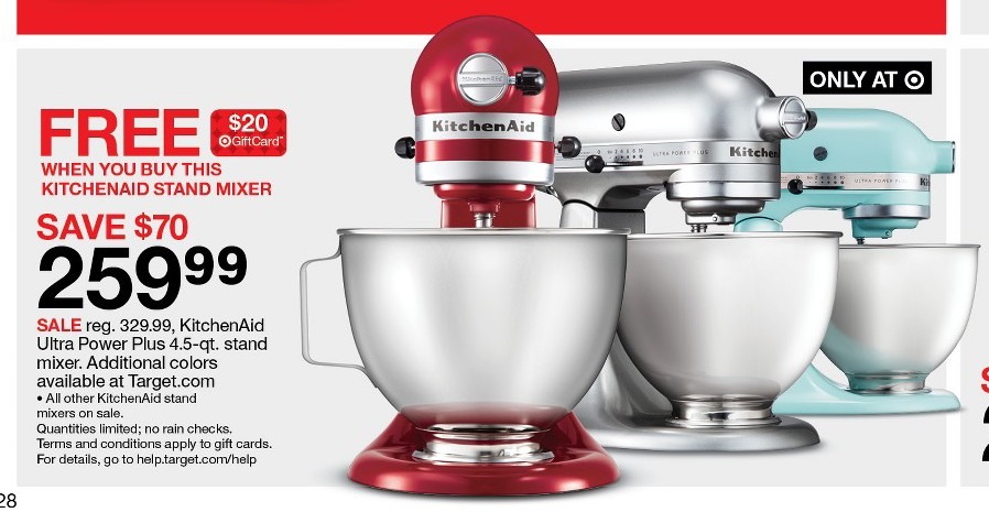 Target Black Friday KitchenAid Ultra Power Plus  4 5 qt 